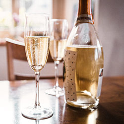 Sparkling and strawberries